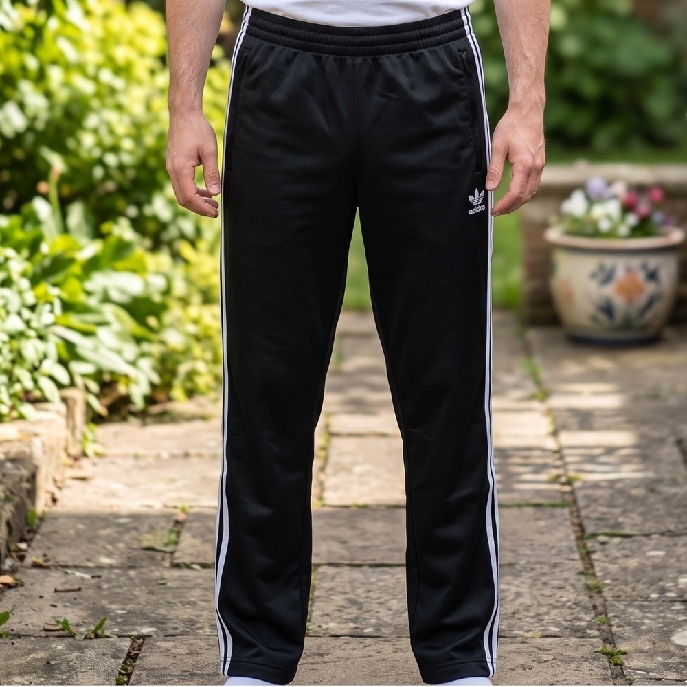 Adidas Firebird TP Track Pants Men Medium Black White Originals IJ7055 NEW